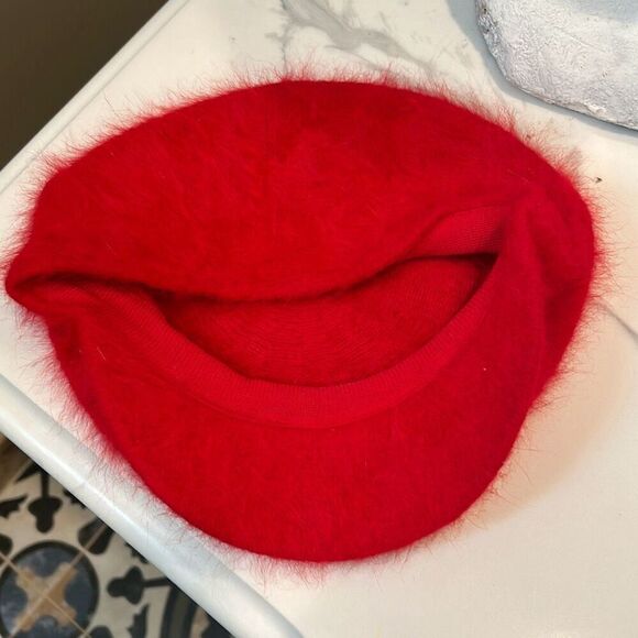 Red Fuzzy Red Wool Hat - Picture 4 of 5